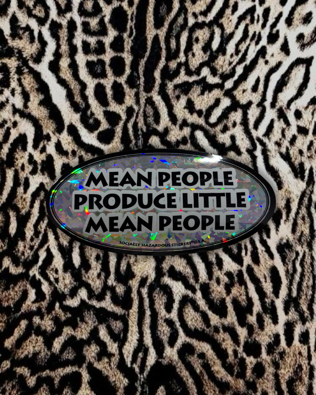 "Mean people produce little mean people” Deadstock Sticker